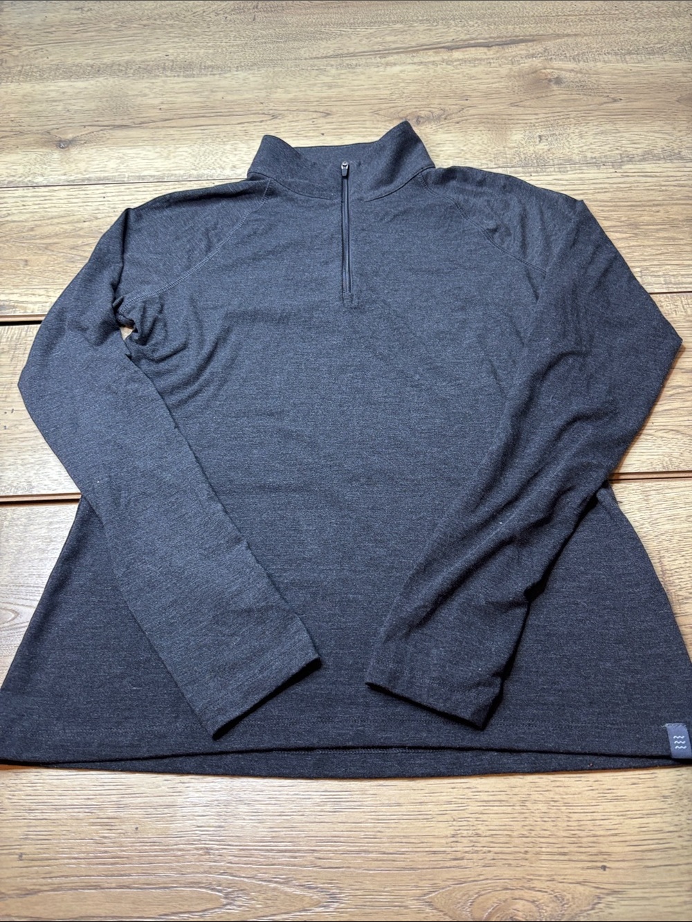 Women’s Free Fly Quarter-Zip Bamboo Flex Long Sleeve Pullover - Charcoal Size S